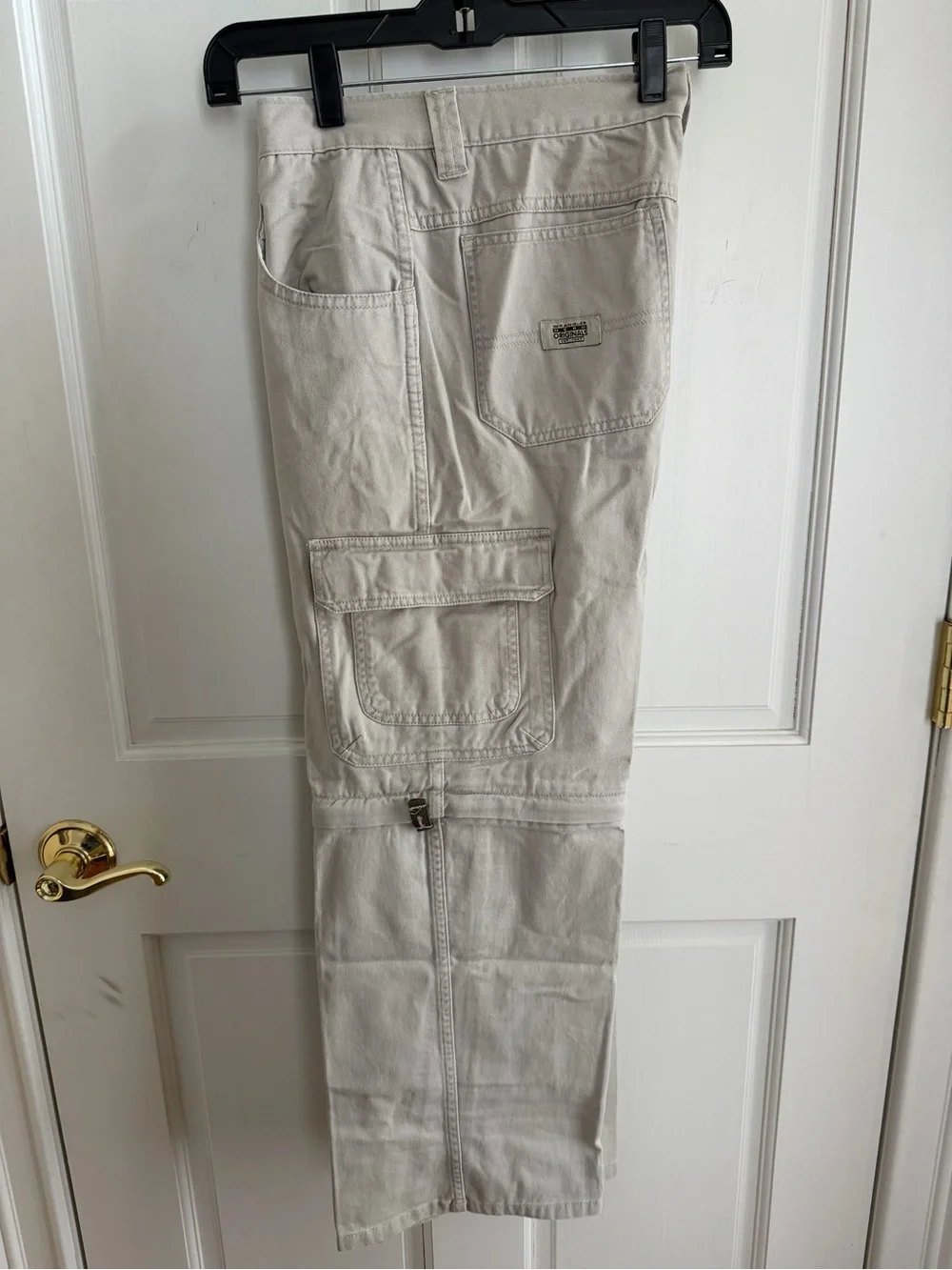 NWT Kids WRANGLER Originals Khaki Zip-Off Pants to Shorts 14 HUSKY 100% Cotton